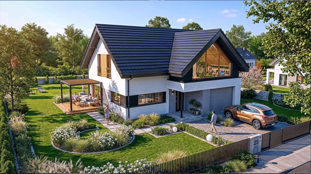 Houses in different settings, view 3