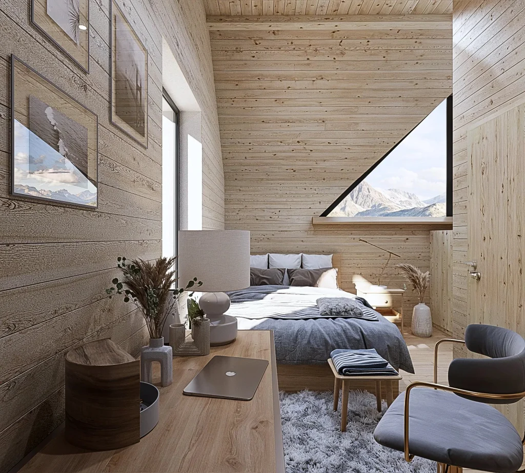 Timber house interiors, view 2